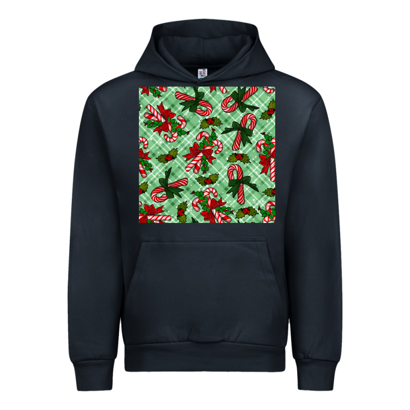 Christmas Candy Cane Seamless Pattern Urban Hoodie by BundleAndBundleShop | Teevron