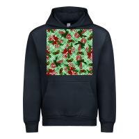 Navy christmas candy cane seamless pattern Urban Hoodie - BundleAndBundleShop