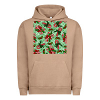 Pigment Burro christmas candy cane seamless pattern Urban Hoodie - BundleAndBundleShop
