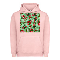 Pigment Salmon christmas candy cane seamless pattern Urban Hoodie - BundleAndBundleShop