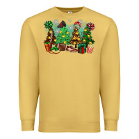 Antique Gold christmas trees with football Premium Sweatshirt - Zillion Design Studio