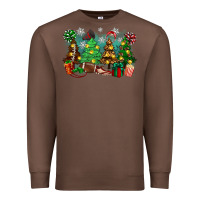 Chestnut christmas trees with football Premium Sweatshirt - Zillion Design Studio