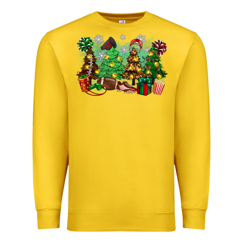 Christmas Trees With Football Premium Sweatshirt by Zillion Design Studio | Teevron