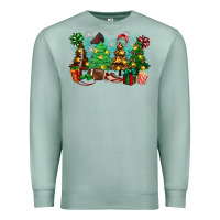Seafoam christmas trees with football Premium Sweatshirt - Zillion Design Studio