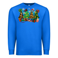 True Royal christmas trees with football Premium Sweatshirt - Zillion Design Studio