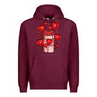 Burgundy valentines day coffee Premium Hoodie - JahusDesignShop