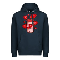 Navy valentines day coffee Premium Hoodie - JahusDesignShop