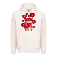 Pale Pink valentines day coffee Premium Hoodie - JahusDesignShop