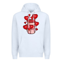White valentines day coffee Premium Hoodie - JahusDesignShop