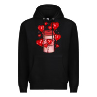 Black valentines day coffee Premium Hoodie - JahusDesignShop