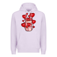 Lilac valentines day coffee Premium Hoodie - JahusDesignShop