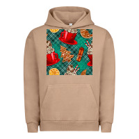 Pigment Burro christmas hot chocolate and cookie seamless pattern Urban Hoodie - BundleAndBundleShop