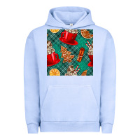 Pigment Grape Ice christmas hot chocolate and cookie seamless pattern Urban Hoodie - BundleAndBundleShop