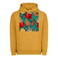Pigment Peanut Butter christmas hot chocolate and cookie seamless pattern Urban Hoodie - BundleAndBundleShop