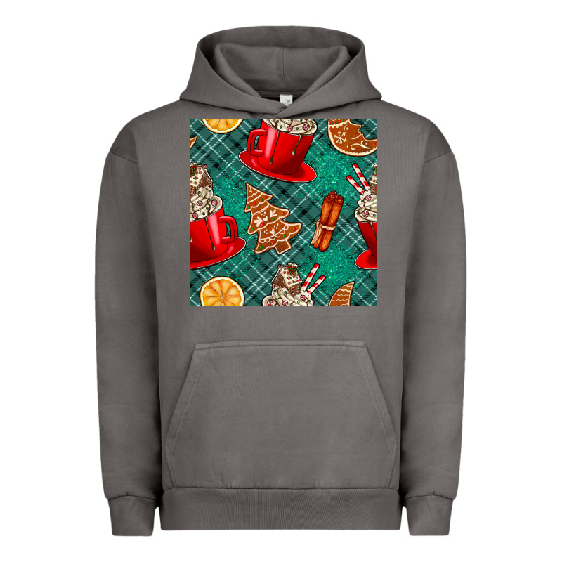 Christmas Hot Chocolate And Cookie Seamless Pattern Urban Hoodie by BundleAndBundleShop | Teevron