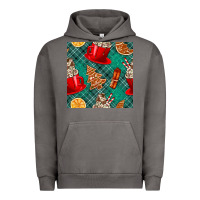 Pigment Tornado christmas hot chocolate and cookie seamless pattern Urban Hoodie - BundleAndBundleShop
