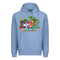 Colony Blue love dominican republic Premium Hoodie - AdoDesignShop