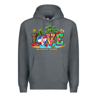 Rock love dominican republic Premium Hoodie - AdoDesignShop