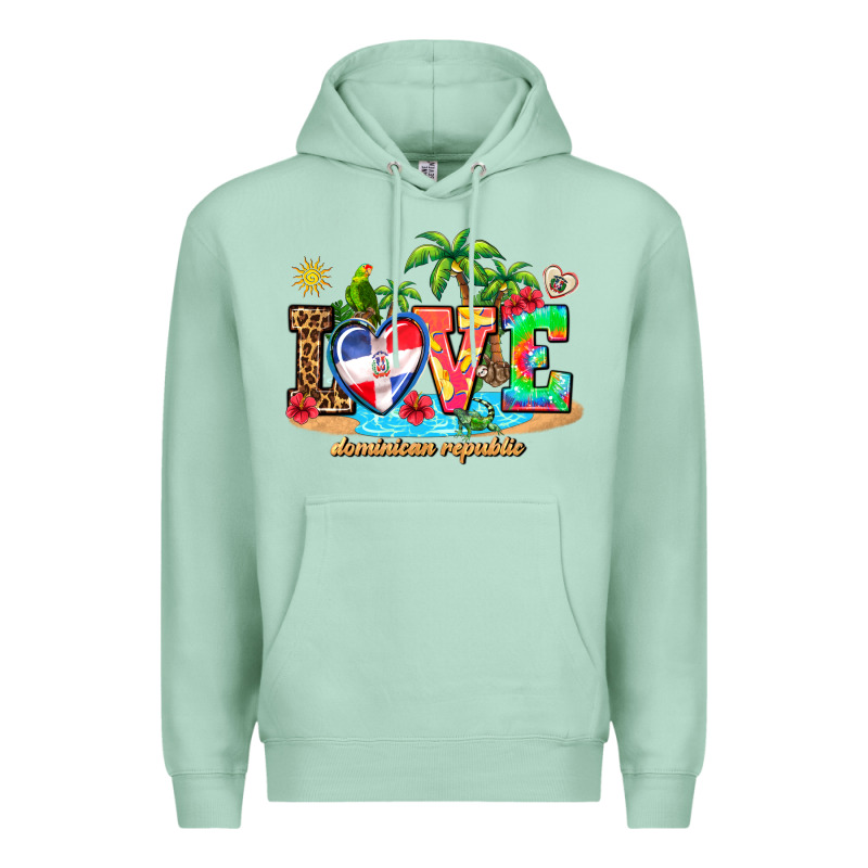Love Dominican Republic Premium Hoodie by AdoDesignShop | Teevron