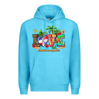 Ocean Blue love dominican republic Premium Hoodie - AdoDesignShop