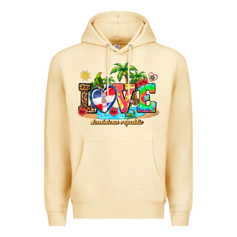 Love Dominican Republic Premium Hoodie by AdoDesignShop | Teevron