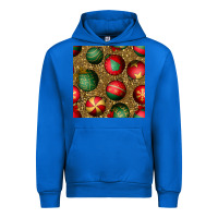 Cobalt christmas ornaments and leopard seamless pattern Urban Hoodie - BundleAndBundleShop