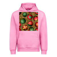 Fuchsia Pink christmas ornaments and leopard seamless pattern Urban Hoodie - BundleAndBundleShop