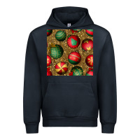 Navy christmas ornaments and leopard seamless pattern Urban Hoodie - BundleAndBundleShop