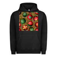 Pigment Black christmas ornaments and leopard seamless pattern Urban Hoodie - BundleAndBundleShop