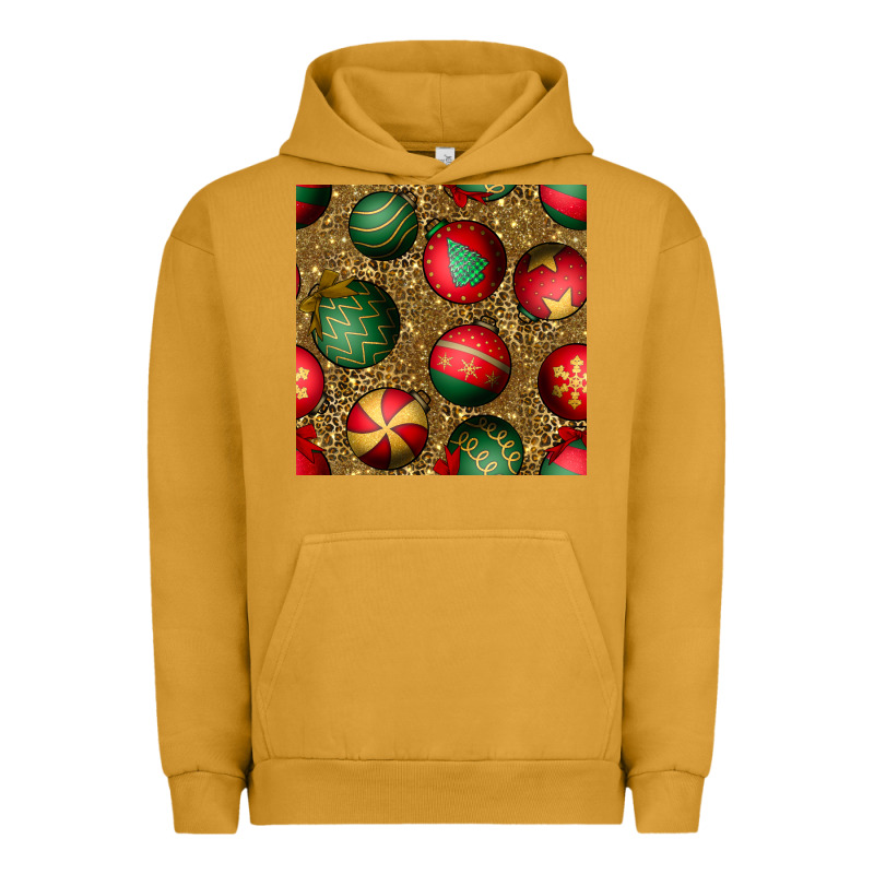 Christmas Ornaments And Leopard Seamless Pattern Urban Hoodie by BundleAndBundleShop | Teevron