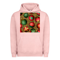 Pigment Salmon christmas ornaments and leopard seamless pattern Urban Hoodie - BundleAndBundleShop