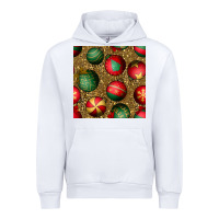 White christmas ornaments and leopard seamless pattern Urban Hoodie - BundleAndBundleShop