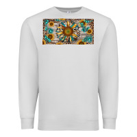 Dove Grey western sunflower and gemstone license plate Premium Sweatshirt - RanaPortraitStore