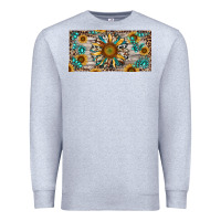 Heather Grey western sunflower and gemstone license plate Premium Sweatshirt - RanaPortraitStore