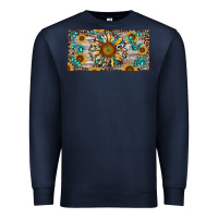 Navy western sunflower and gemstone license plate Premium Sweatshirt - RanaPortraitStore