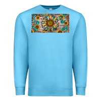 Ocean Blue western sunflower and gemstone license plate Premium Sweatshirt - RanaPortraitStore