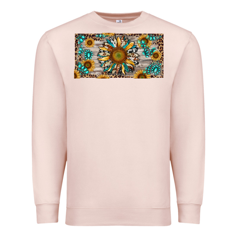 Western Sunflower And Gemstone License Plate Premium Sweatshirt by RanaPortraitStore | Teevron