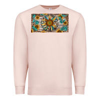Pale Pink western sunflower and gemstone license plate Premium Sweatshirt - RanaPortraitStore