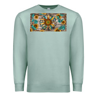 Seafoam western sunflower and gemstone license plate Premium Sweatshirt - RanaPortraitStore