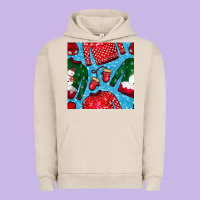 Christmas Clothes Seamless Pattern Urban Hoodie Designed By Bundleandbundleshop
