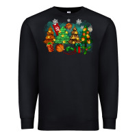 Black christmas trees with basketball Premium Sweatshirt - Zillion Design Studio