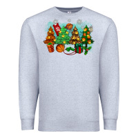 Heather Grey christmas trees with basketball Premium Sweatshirt - Zillion Design Studio