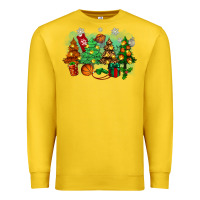 Lemon christmas trees with basketball Premium Sweatshirt - Zillion Design Studio