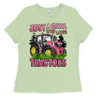 Matcha just a girl who loves tractors Ladies Tee - BarkalooDesign