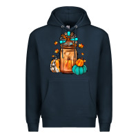 Navy thanksgiving coffee Premium Hoodie - JahusDesignShop