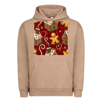 Pigment Burro christmas gingerbread cookie house seamless pattern Urban Hoodie - BundleAndBundleShop