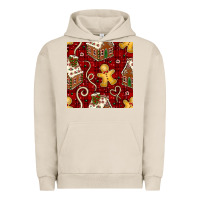 Pigment French Oak christmas gingerbread cookie house seamless pattern Urban Hoodie - BundleAndBundleShop