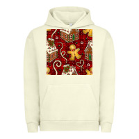 Pigment Pistachio christmas gingerbread cookie house seamless pattern Urban Hoodie - BundleAndBundleShop