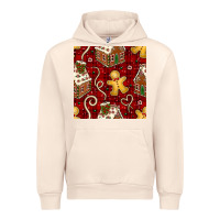 Sandshell christmas gingerbread cookie house seamless pattern Urban Hoodie - BundleAndBundleShop