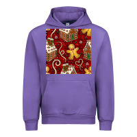 Tulip christmas gingerbread cookie house seamless pattern Urban Hoodie - BundleAndBundleShop